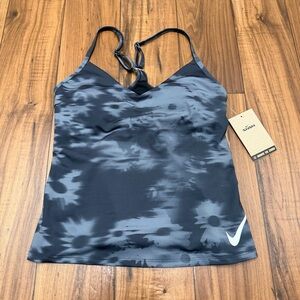 NEW Nike Swim Tankini Racerback Straps Womens Small Floral Black Gray